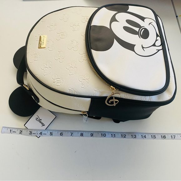 NEW Disney Mickey Mouse Embossed Backpack Faux Leather Mickey Mouse Ears - Picture 5 of 14